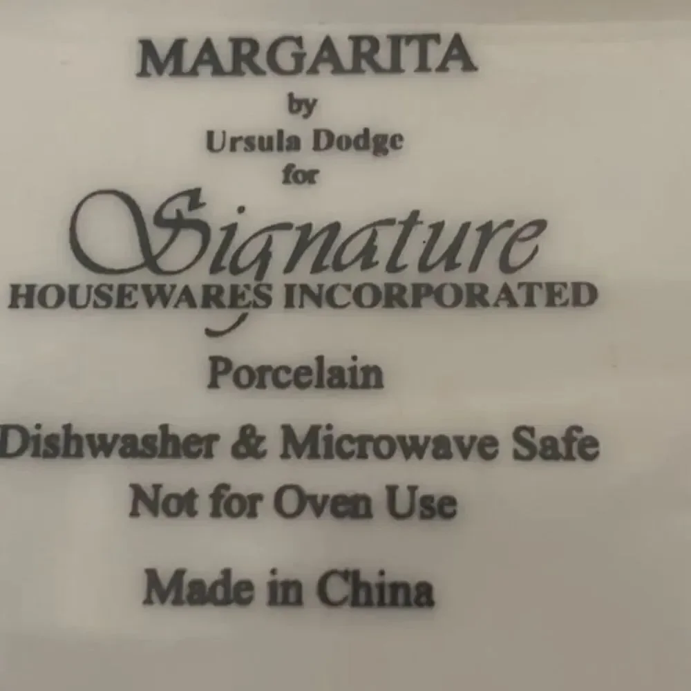 Margarita By Ursula Dodge Signature Porcelain 18 X 12 1/2 Cocktail Serviing Tray